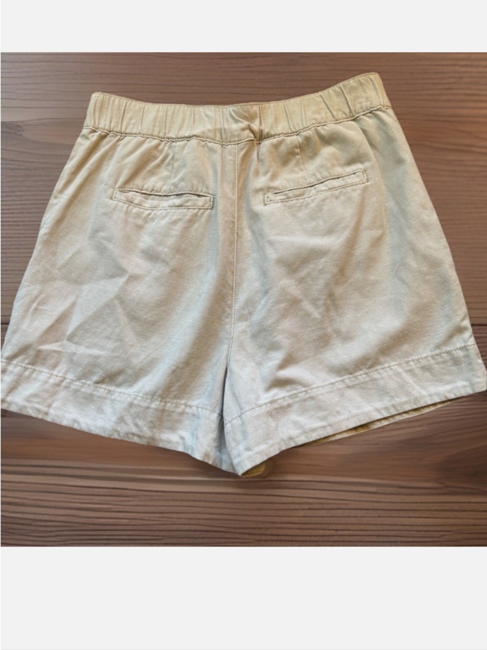 JOIE Shorts Womens X-Small Ivory Rainy Day Linen Blend High Rise Pleated Pockets - Picture 10 of 13